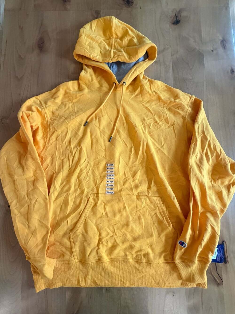 Champion Powerblend Hoodie Size X-Large Team Gold Pullover NWT